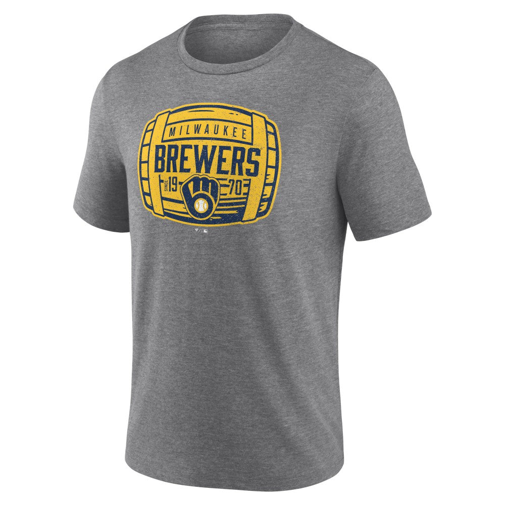 Milwaukee Brewers Barrel Tri-Blend T-Shirt discount