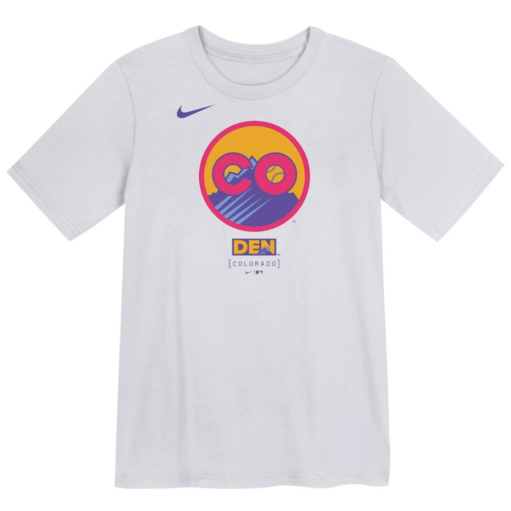 Colorado Rockies Nike Preschool 2025 City Connect Logo T-Shirt Sale