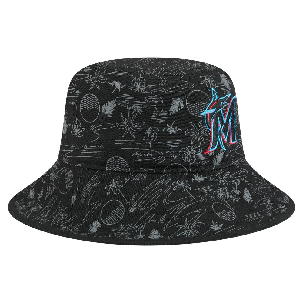 Miami Marlins New Era 2025 Spring Training All Over Print Bucket Hat Online