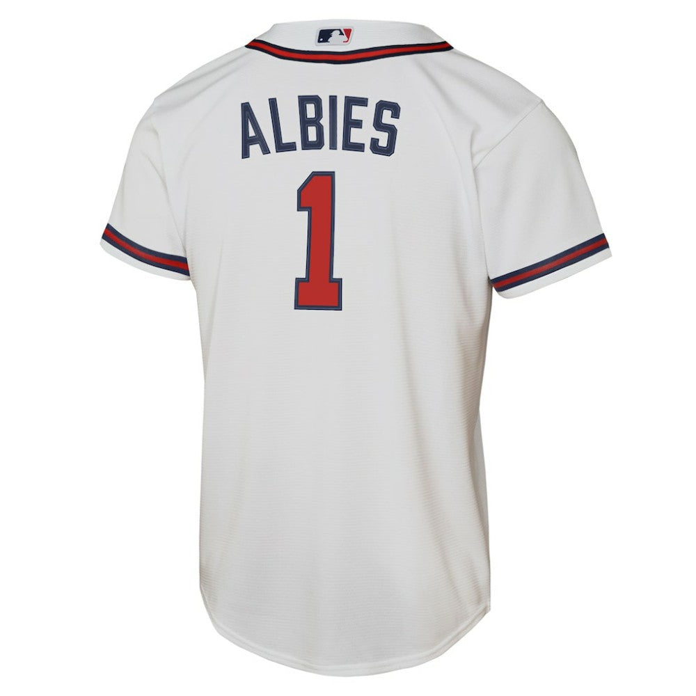 Ozzie Albies Atlanta Braves Nike Youth Home Replica Player Jersey - White | MLB Jerseys