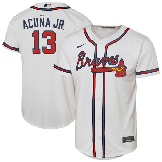 Ronald Acuna Jr. Atlanta Braves Nike Youth Home Replica Player Jersey - White | MLB Jerseys