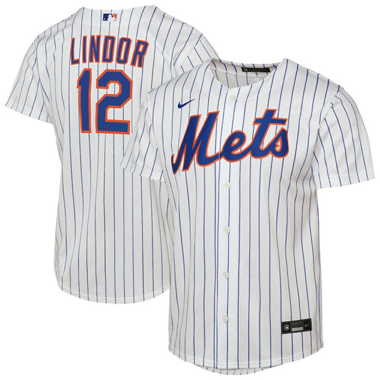 Francisco Lindor New York Mets Nike Youth Home Replica Player Jersey - White | MLB Jerseys