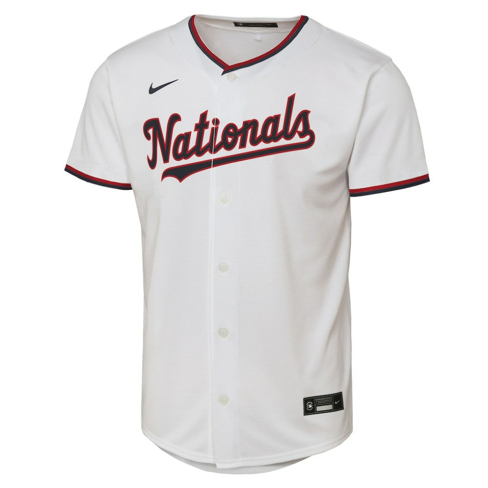CJ Abrams Washington Nationals Nike Youth Home Replica Player Jersey - White | MLB Jerseys