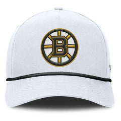 Boston Bruins Fanatics Rope A-Frame Adjustable Hat White