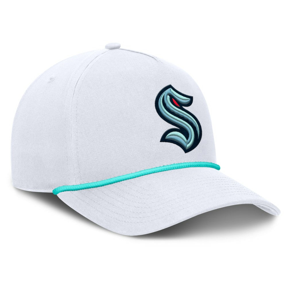 Seattle Kraken Fanatics Rope A-Frame Adjustable Hat White