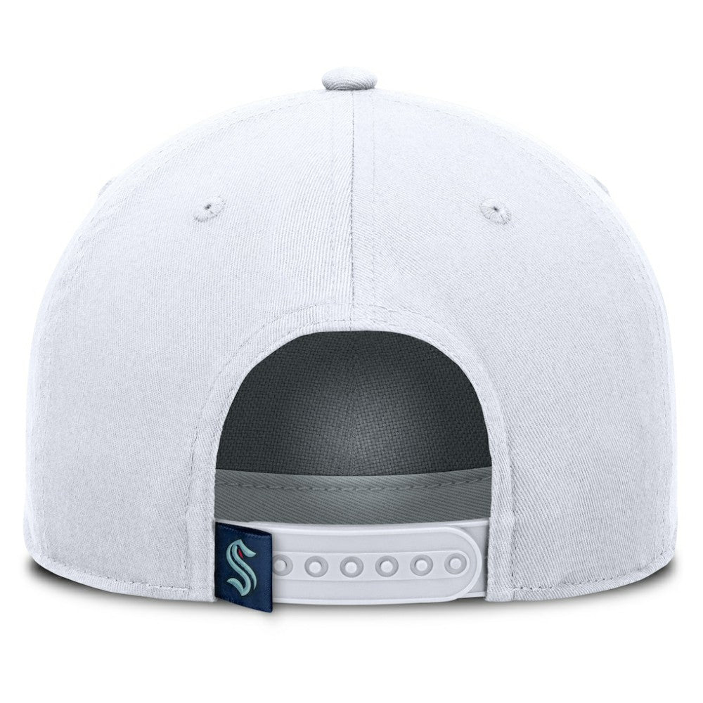 Seattle Kraken Fanatics Rope A-Frame Adjustable Hat White