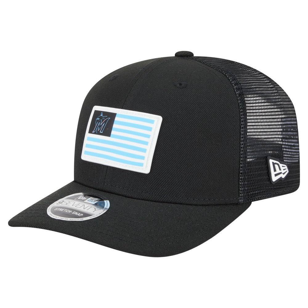 Miami Marlins New Era Flag 9SEVENTY Stretch-Snap Hat Online