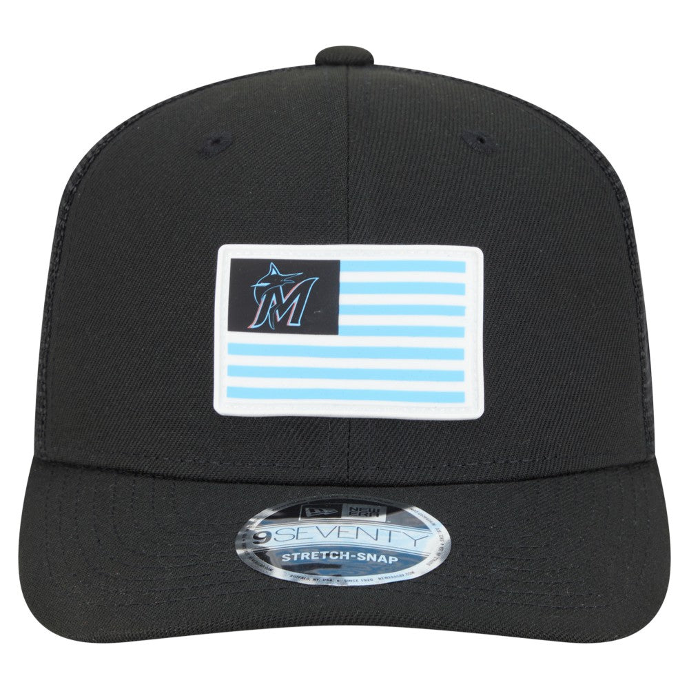 Miami Marlins New Era Flag 9SEVENTY Stretch-Snap Hat Online