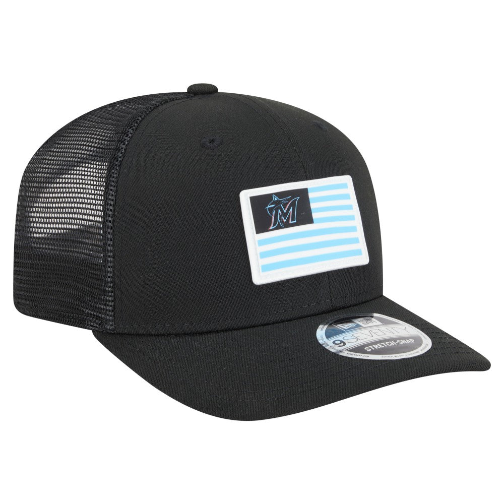 Miami Marlins New Era Flag 9SEVENTY Stretch-Snap Hat Online