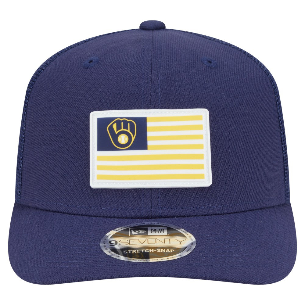 Milwaukee Brewers New Era Flag 9SEVENTY Stretch-Snap Hat Clearance