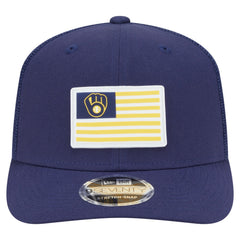 Milwaukee Brewers New Era Flag 9SEVENTY Stretch-Snap Hat Clearance