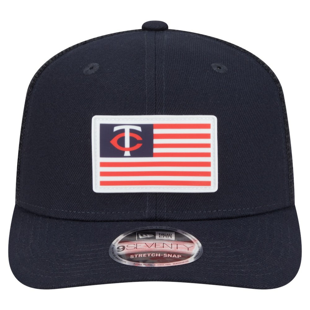 Minnesota Twins New Era Flag 9SEVENTY Stretch-Snap Hat On Sale