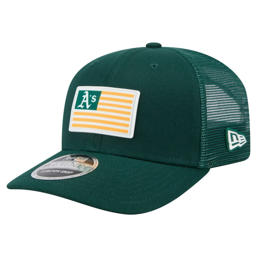 Athletics New Era Flag 9SEVENTY Stretch-Snap Hat Clearance