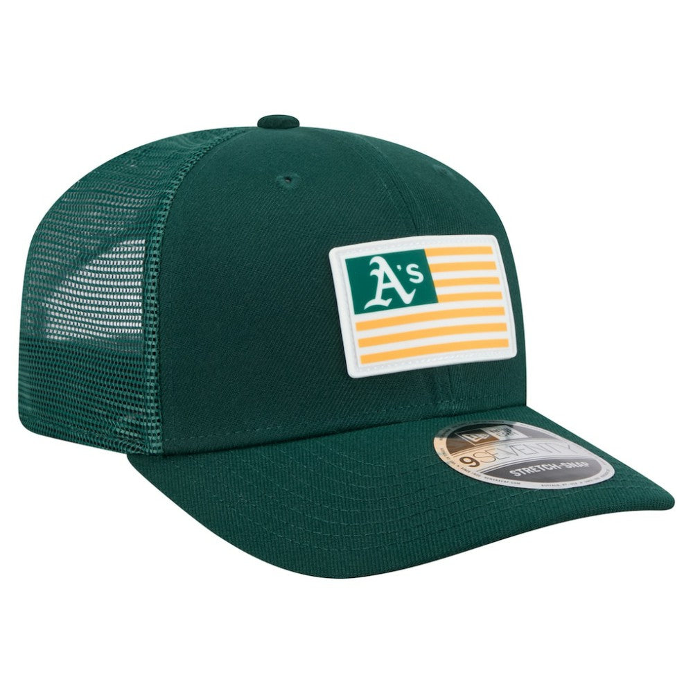 Athletics New Era Flag 9SEVENTY Stretch-Snap Hat Clearance