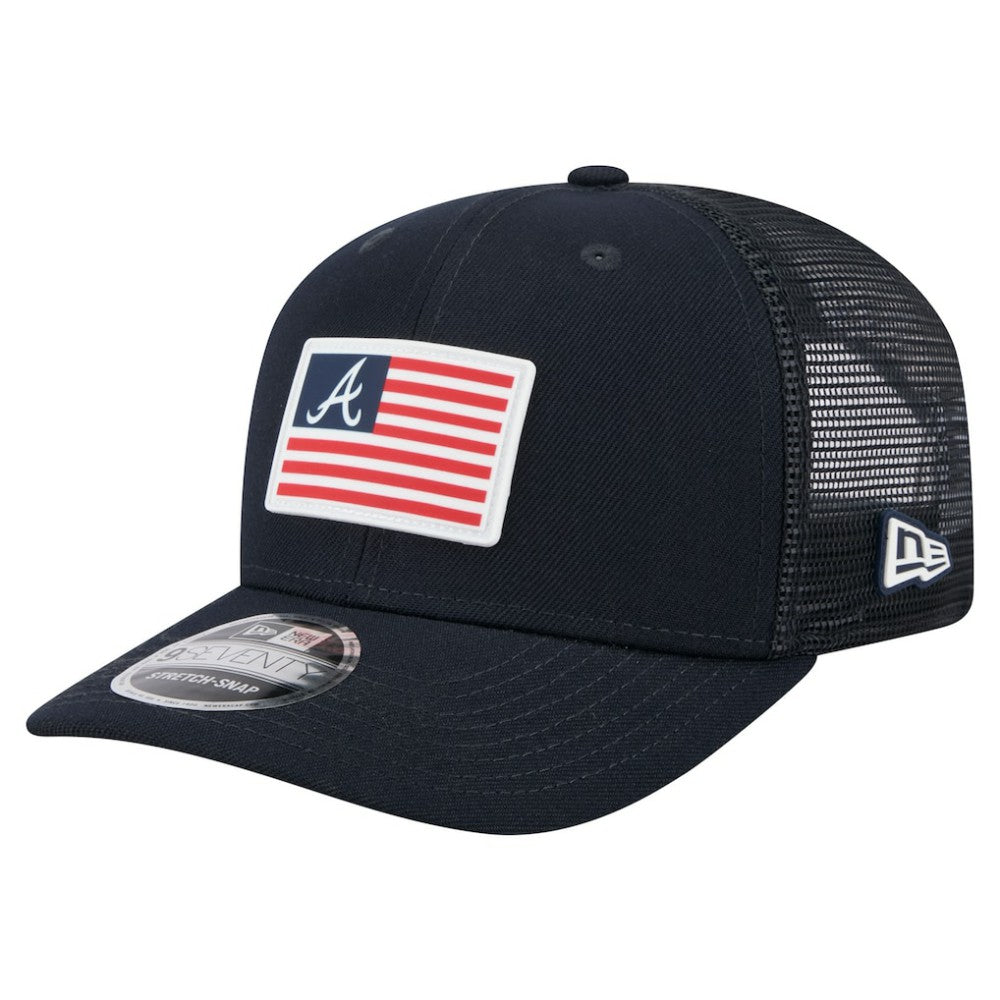 Atlanta Braves New Era Flag 9SEVENTY Stretch-Snap Hat discount