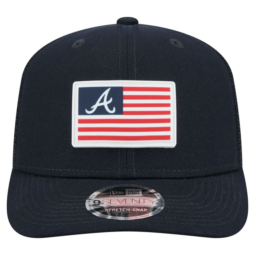 Atlanta Braves New Era Flag 9SEVENTY Stretch-Snap Hat discount