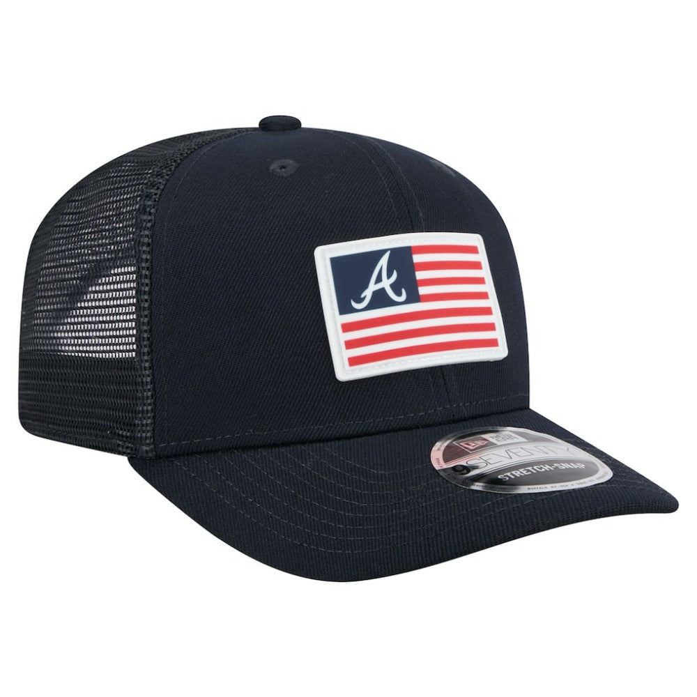Atlanta Braves New Era Flag 9SEVENTY Stretch-Snap Hat discount
