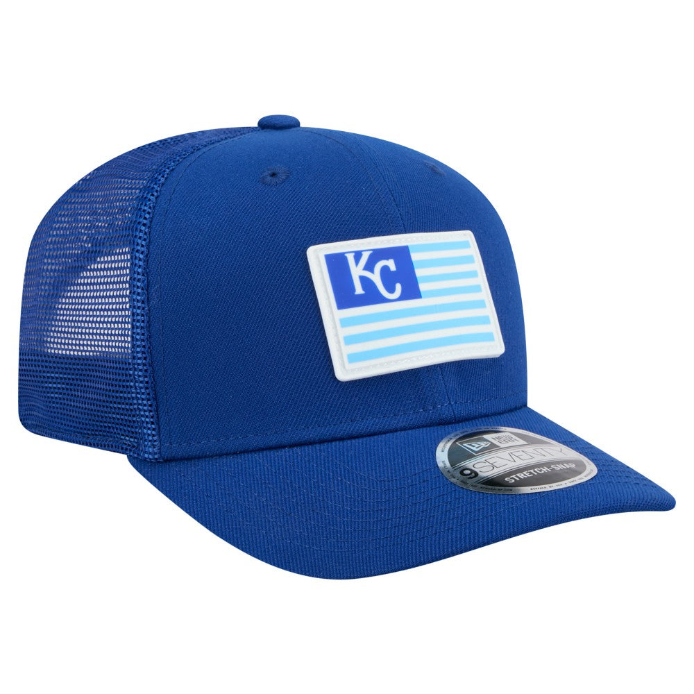 Kansas City Royals New Era Flag 9SEVENTY Stretch-Snap Hat discount