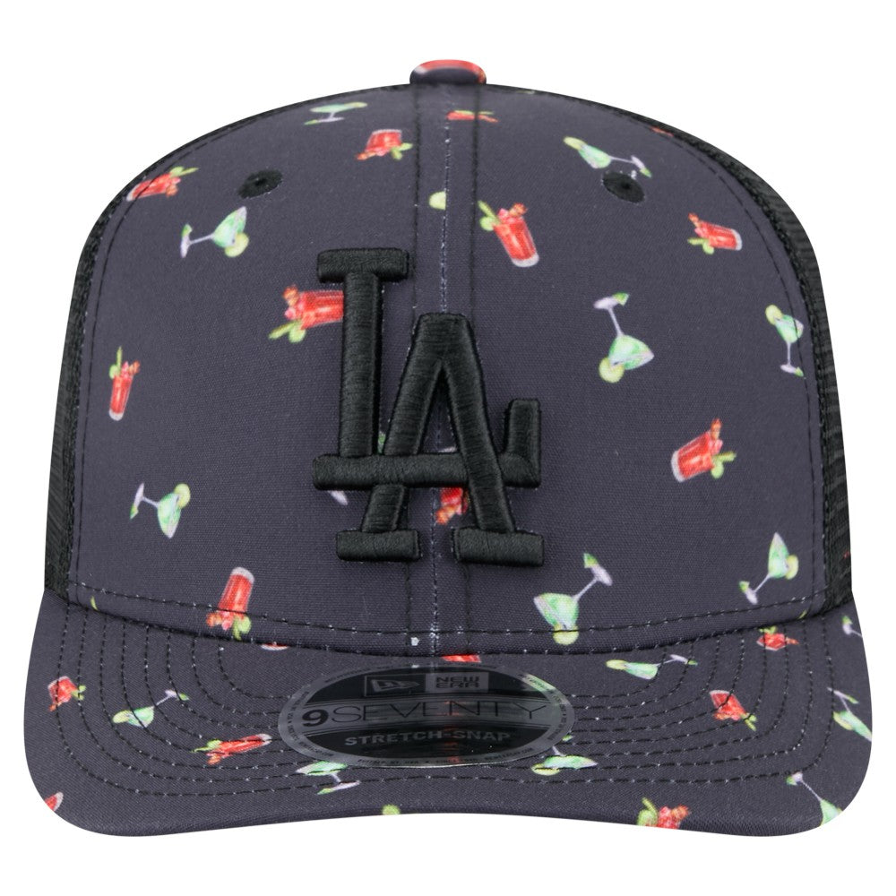 Los Angeles Dodgers New Era Adventure Drinks Pattern 9SEVENTY Stretch-Snap Hat Sale