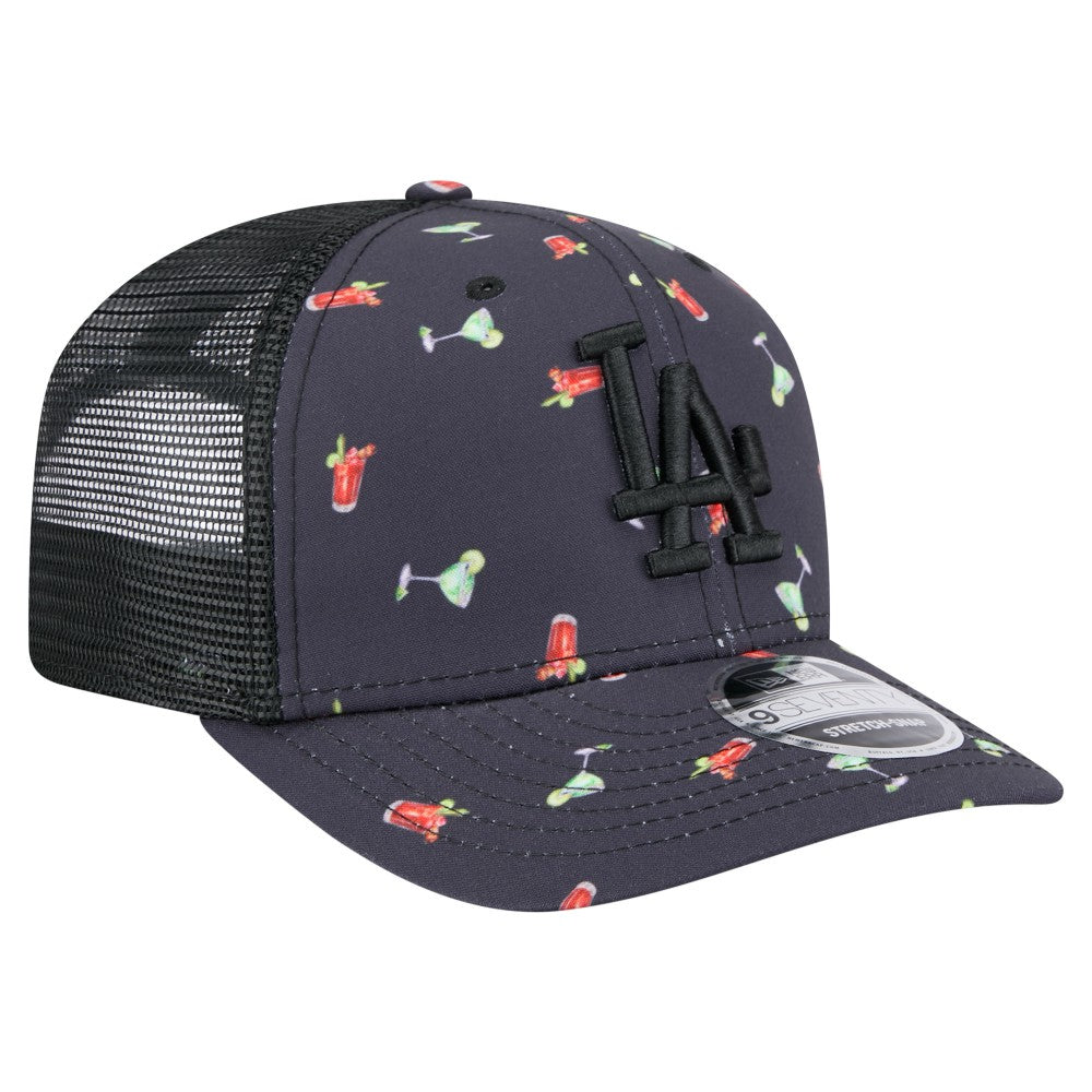 Los Angeles Dodgers New Era Adventure Drinks Pattern 9SEVENTY Stretch-Snap Hat Sale