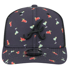 Atlanta Braves New Era Adventure Drinks Pattern 9SEVENTY Stretch-Snap Hat On Sale