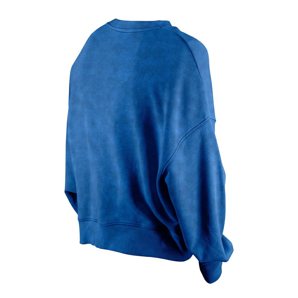 New Era - Philadelphia 76ers Women's Throwback Vintage Enzyme Wash Oversized Boxy Pullover Sweatshirt - Royal