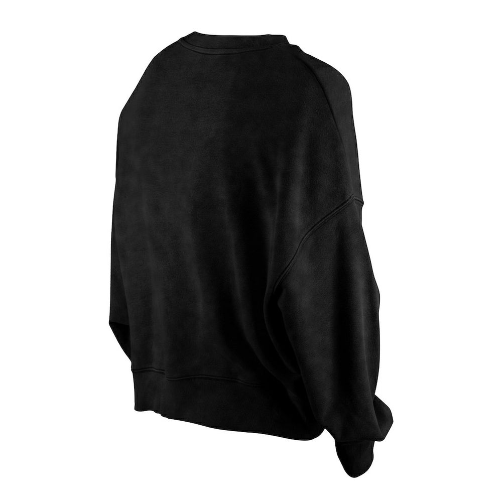 New Era - Brooklyn Nets Women's Throwback Vintage Enzyme Wash Oversized Boxy Pullover Sweatshirt - Black