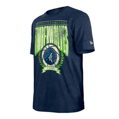 New Era - Minnesota Timberwolves Throwback Vintage Boxy Mineral Wash T-Shirt - Navy