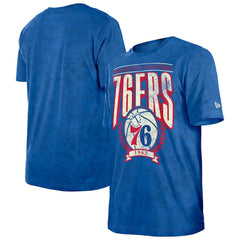 New Era - Philadelphia 76ers Throwback Vintage Boxy Mineral Wash T-Shirt - Royal