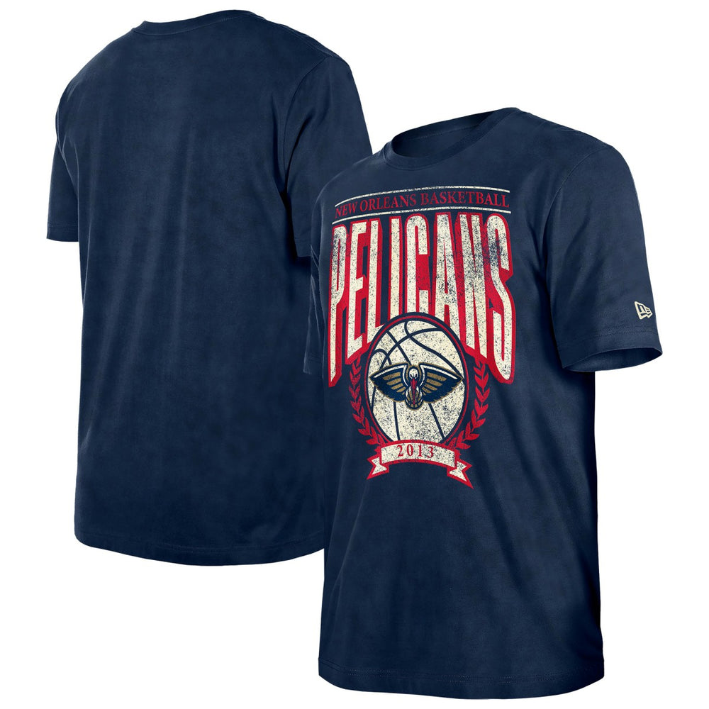 New Era - New Orleans Pelicans Throwback Vintage Boxy Mineral Wash T-Shirt - Navy