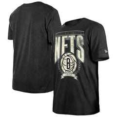 New Era - Brooklyn Nets Throwback Vintage Boxy Mineral Wash T-Shirt - Black