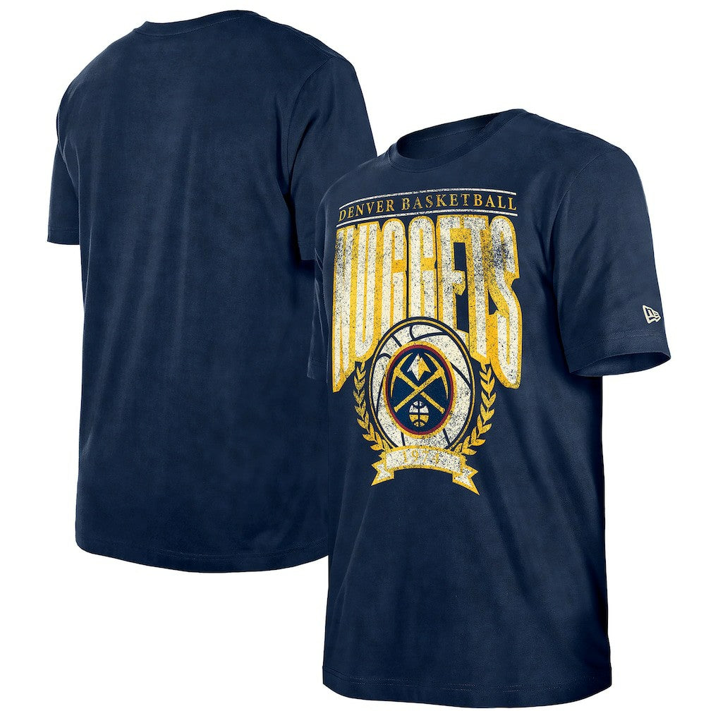 New Era - Denver Nuggets Throwback Vintage Boxy Mineral Wash T-Shirt - Navy