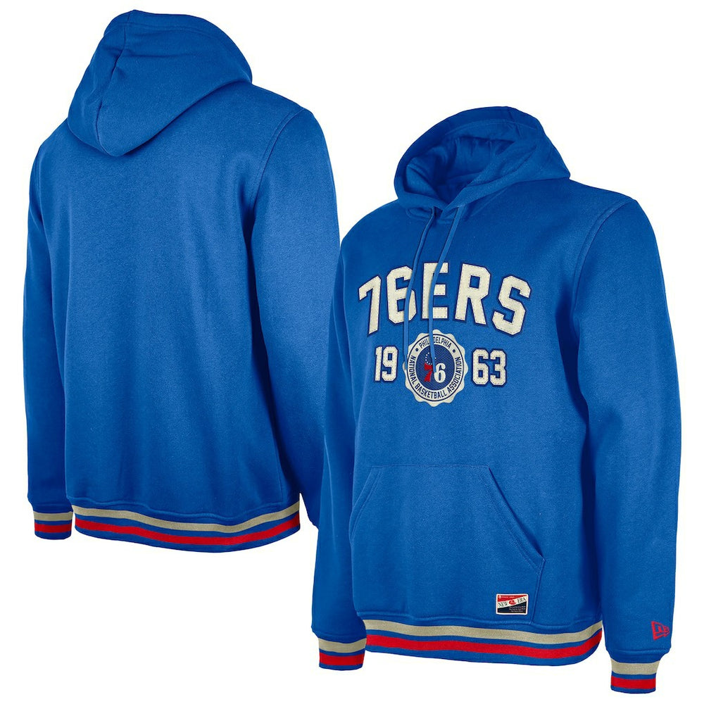 New Era - Philadelphia 76ers Throwback Vintage Pullover Hoodie - Royal