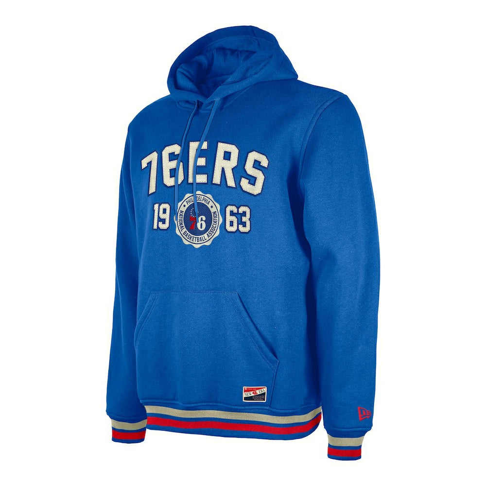 New Era - Philadelphia 76ers Throwback Vintage Pullover Hoodie - Royal