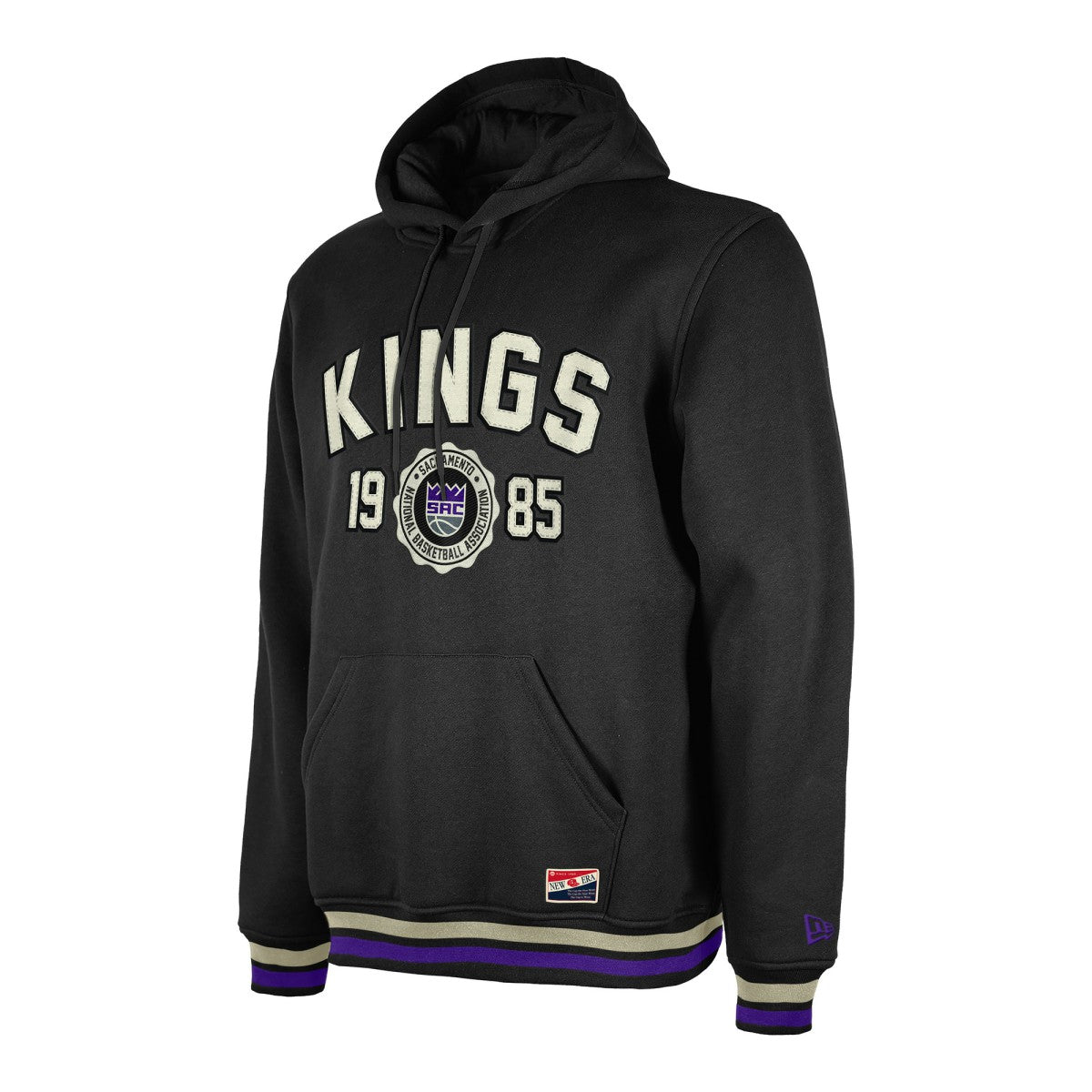 New Era - Sacramento Kings Throwback Vintage Pullover Hoodie - Black