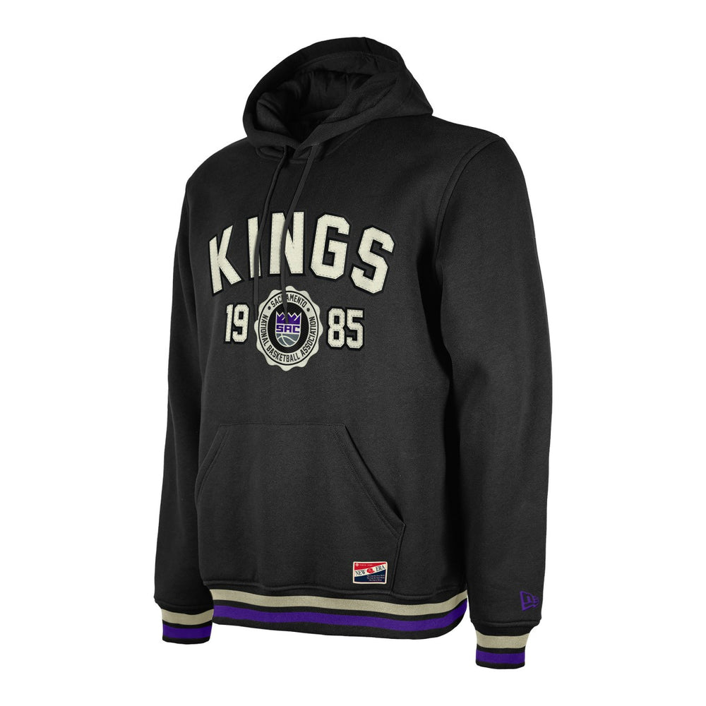 New Era - Sacramento Kings Throwback Vintage Pullover Hoodie - Black