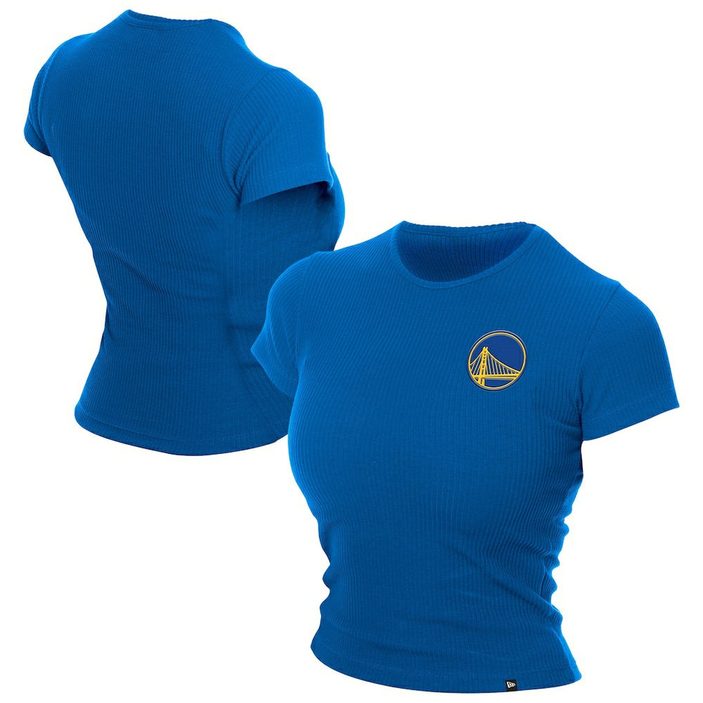 New Era - Golden State Warriors Women's Leisure Collection Baby Doll Cropped T-Shirt - Blue