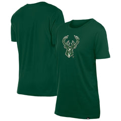 New Era - Milwaukee Bucks Women's Glam Game Flower T-Shirt - Hunter Green