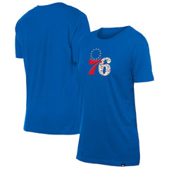 New Era - Philadelphia 76ers Women's Glam Game Flower T-Shirt - Royal