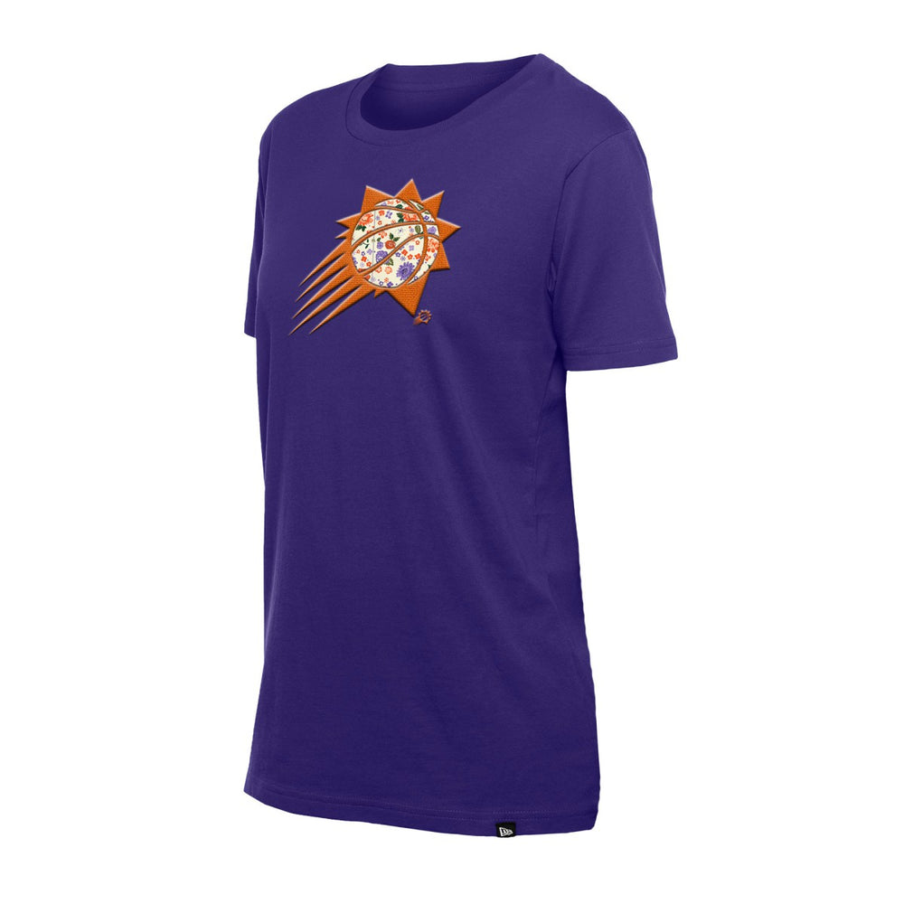 New Era - Phoenix Suns Women's Glam Game Flower T-Shirt - Purple