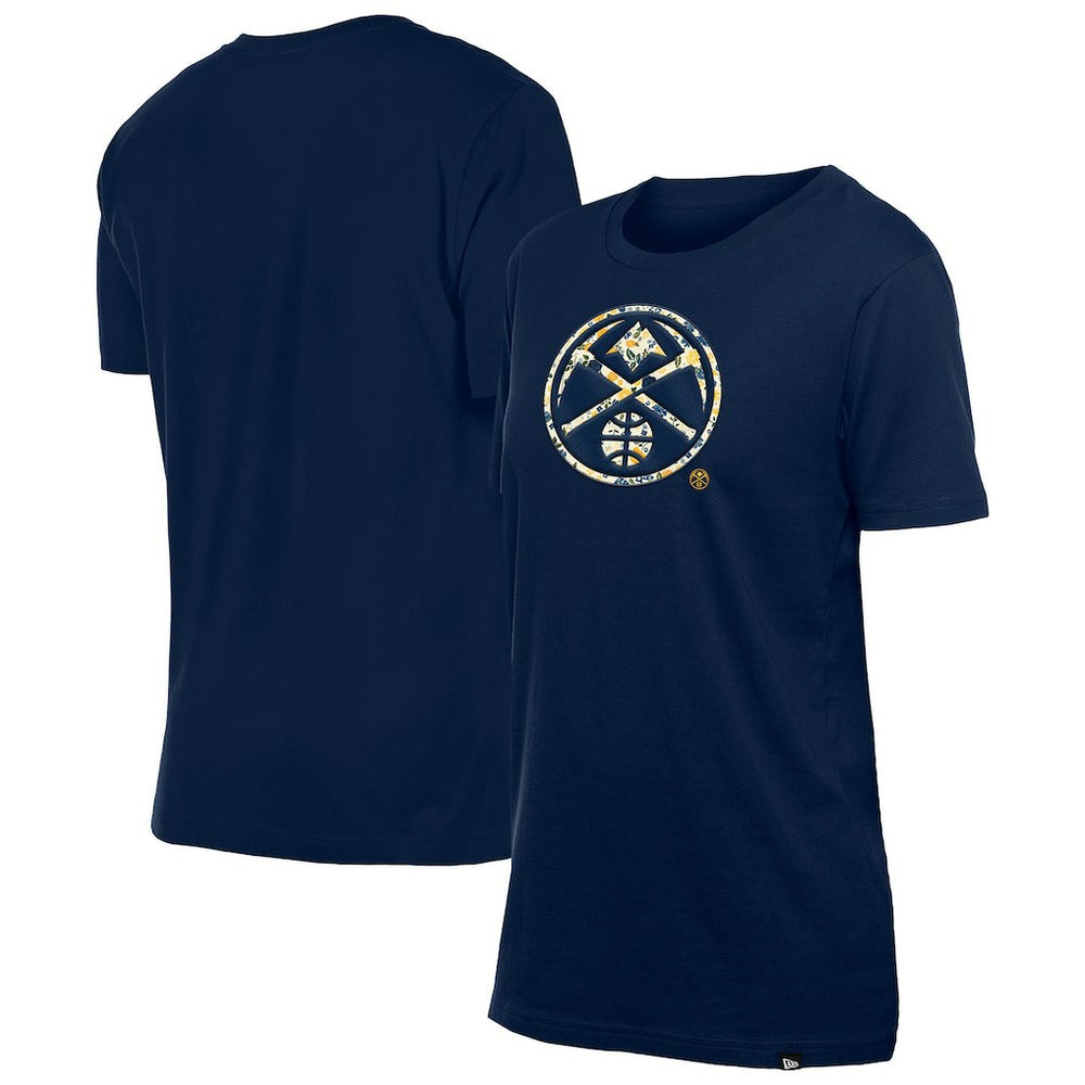 New Era - Denver Nuggets Women's Glam Game Flower T-Shirt - Navy