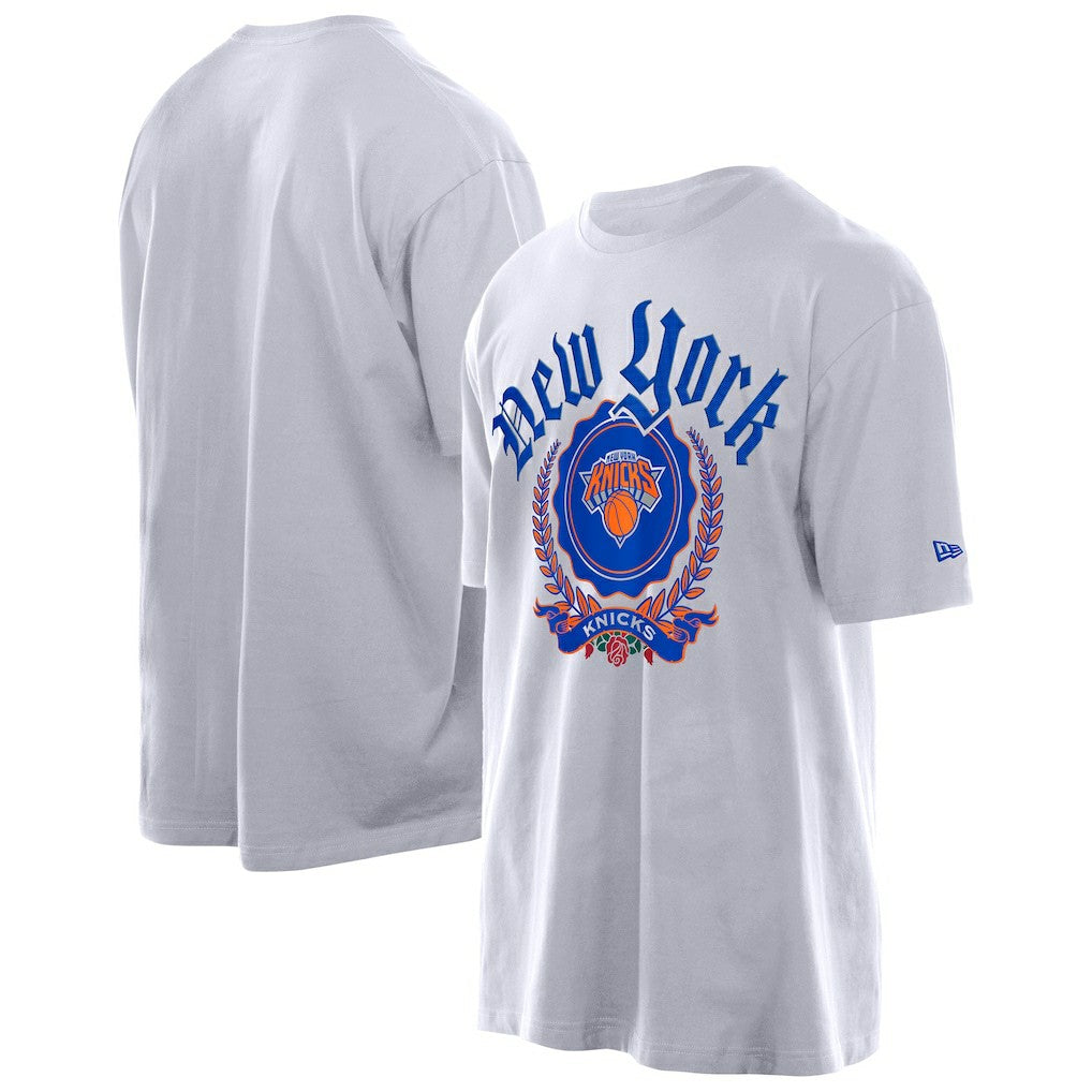 New Era - New York Knicks Throwback Prep Oversized T-Shirt - White