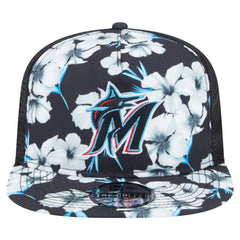 Miami Marlins New Era Adventure Pattern Golfer Trucker Snapback Hat Online