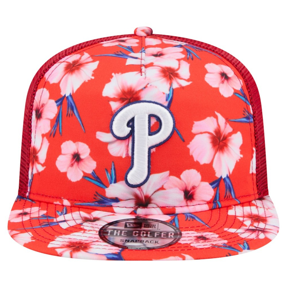 Philadelphia Phillies New Era Adventure Pattern Golfer Trucker Snapback Hat Lifestyle