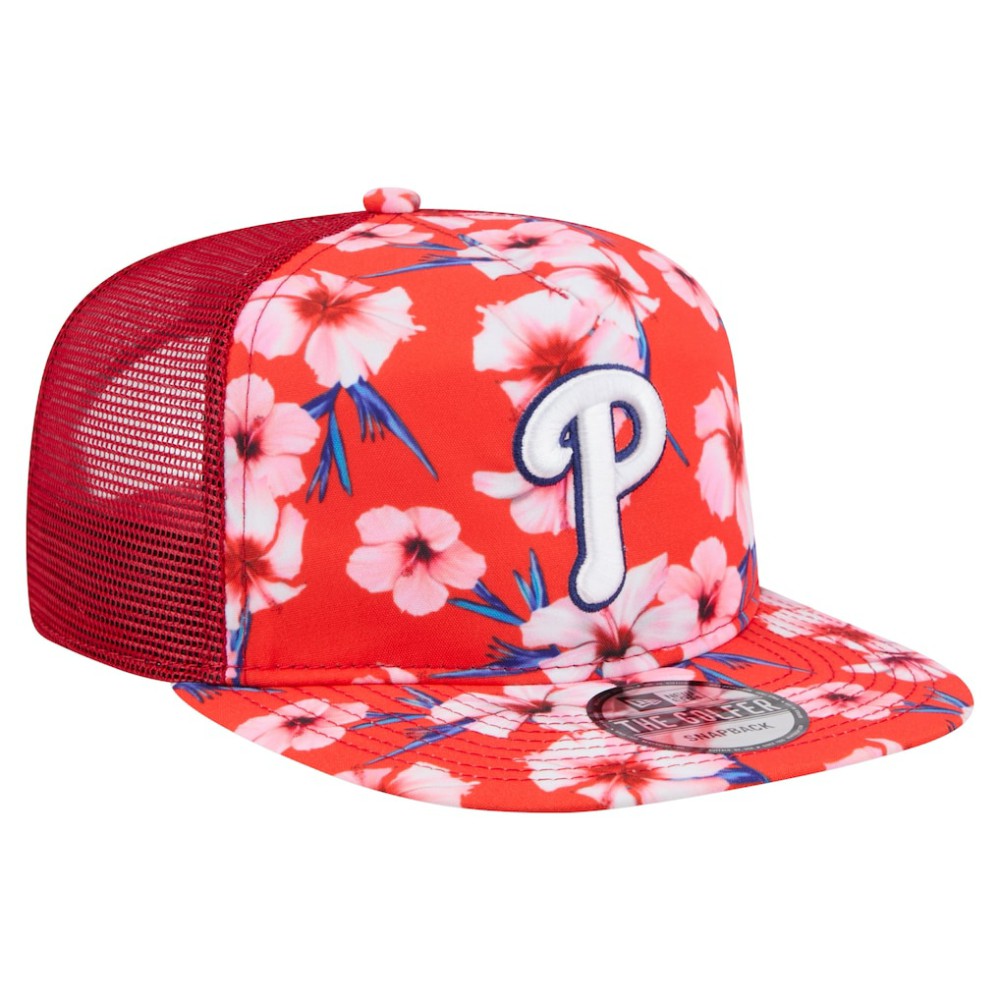 Philadelphia Phillies New Era Adventure Pattern Golfer Trucker Snapback Hat Lifestyle