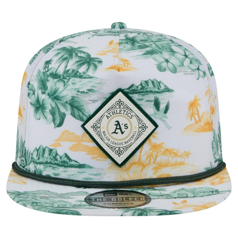 Athletics New Era Printed Island Golfer Snapback Hat On Sale