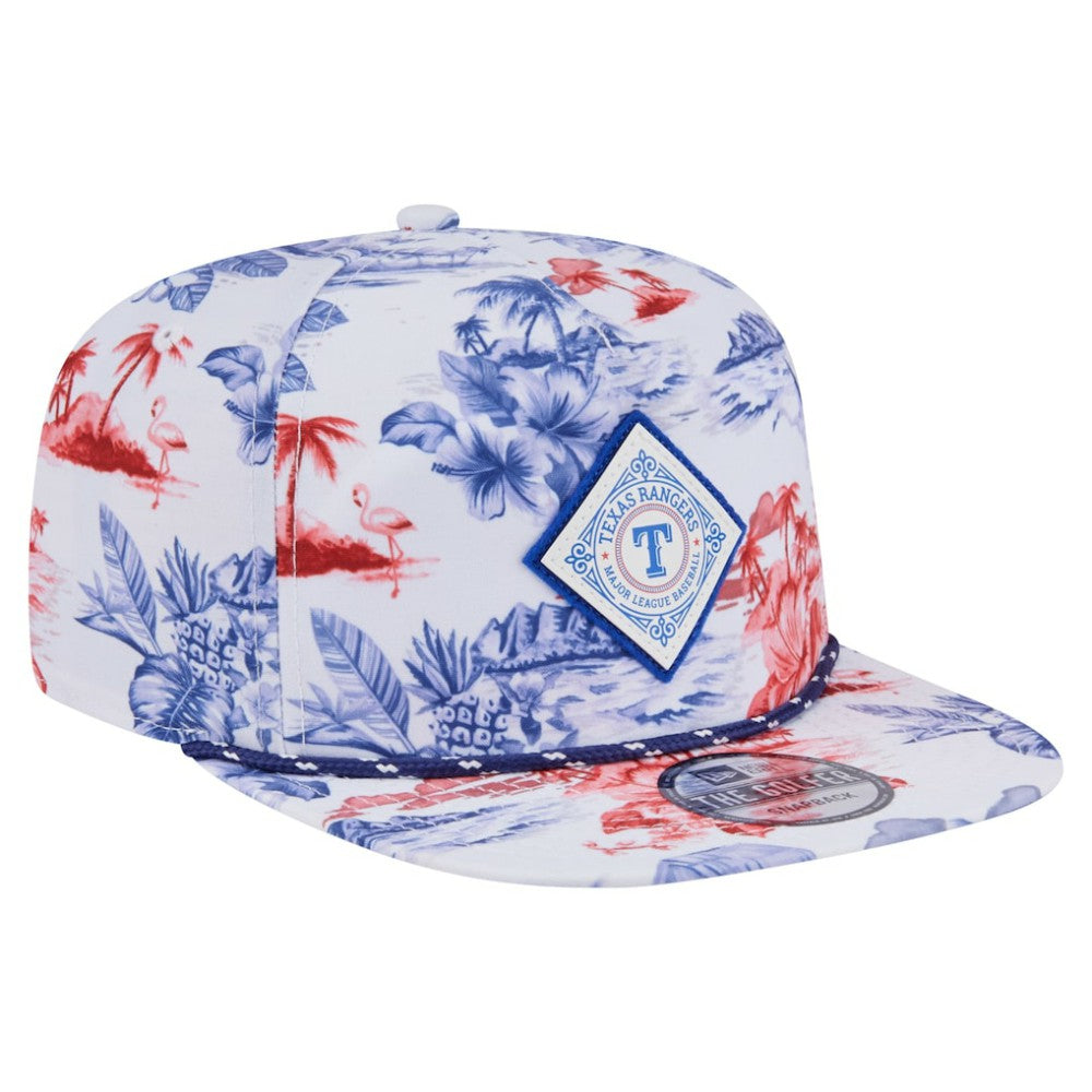 Texas Rangers New Era Printed Island Golfer Snapback Hat Lifestyle