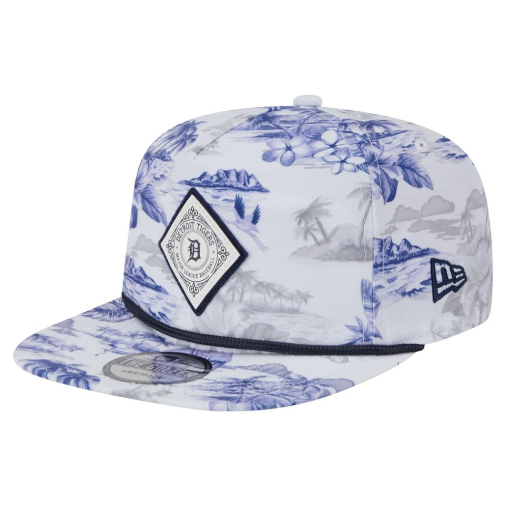 Detroit Tigers New Era Printed Island Golfer Snapback Hat Lifestyle