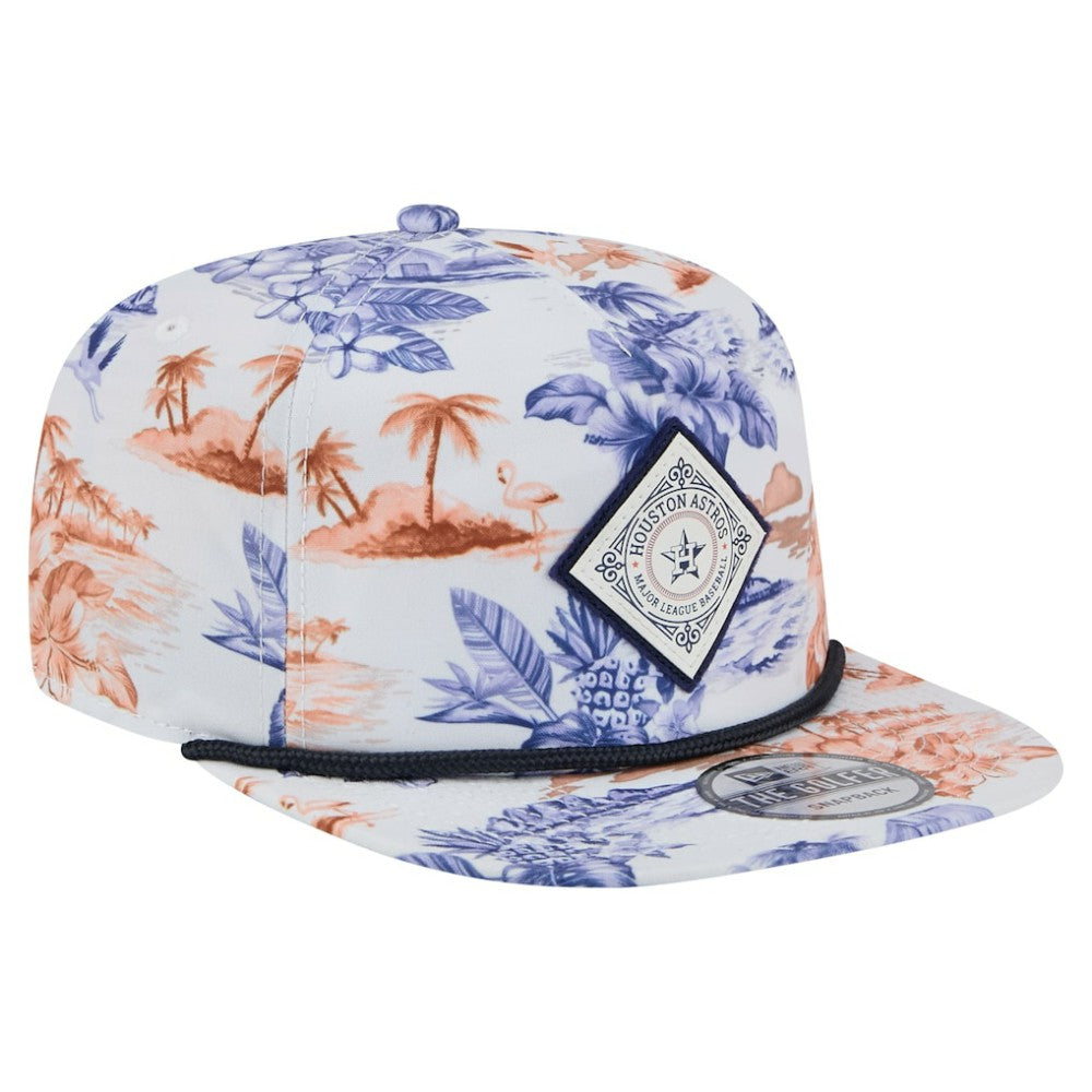 Houston Astros New Era Printed Island Golfer Snapback Hat discount