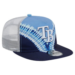 Tampa Bay Rays New Era Tie-Dye Golfer Trucker Adjustable Hat Clearance